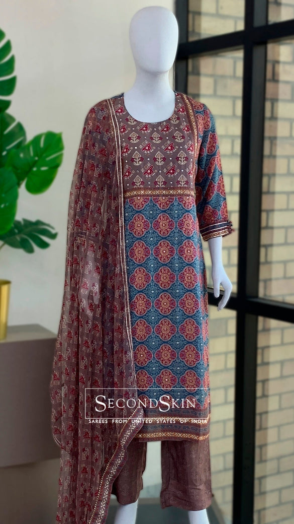 Teal-Blue Straight Cut Suit