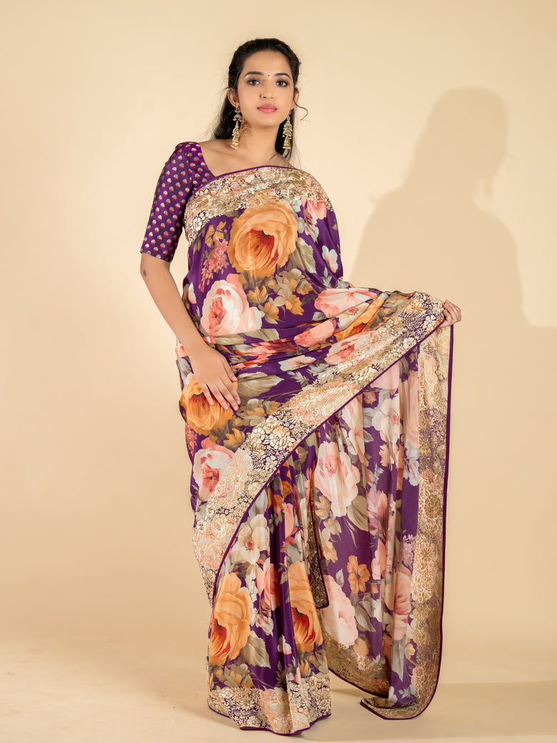 Crepe Saree