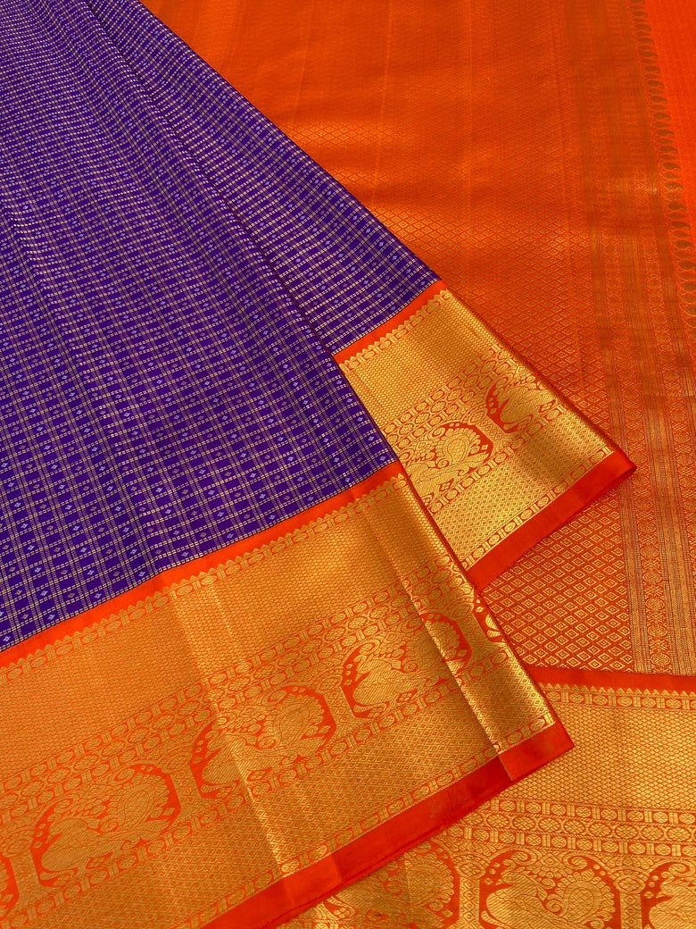 Kanjeevaram Silk Saree Purple In Colour