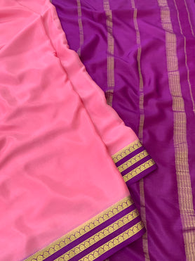Mysore Silk Saree Light-Pink In Colour