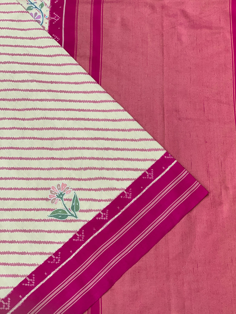 Patola Saree Cream In Colour