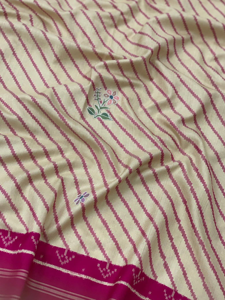 Patola Saree Cream In Colour