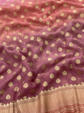 Georgette Banarasi Saree In Multi-Colour