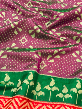 Rajkot Patola Saree Lilac In Color