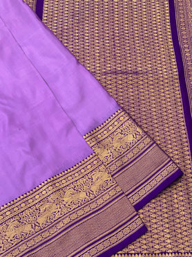 Kanjeevaram Ikat Saree Lavender In Colour