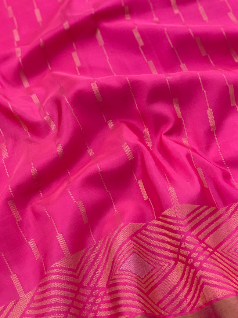 Soft Silk Saree Pink In Colour