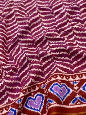 Patan Patola Saree Purple In Colour