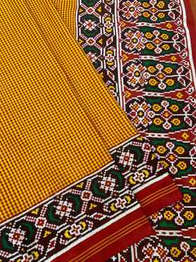 Patan Patola Saree Yellow In Colour
