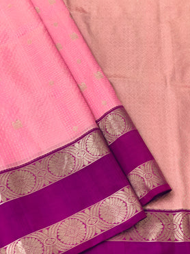 Light Weight Silk Saree Light-Pink In Color