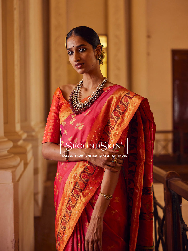 Kanjeevaram With Paithani Silk Saree