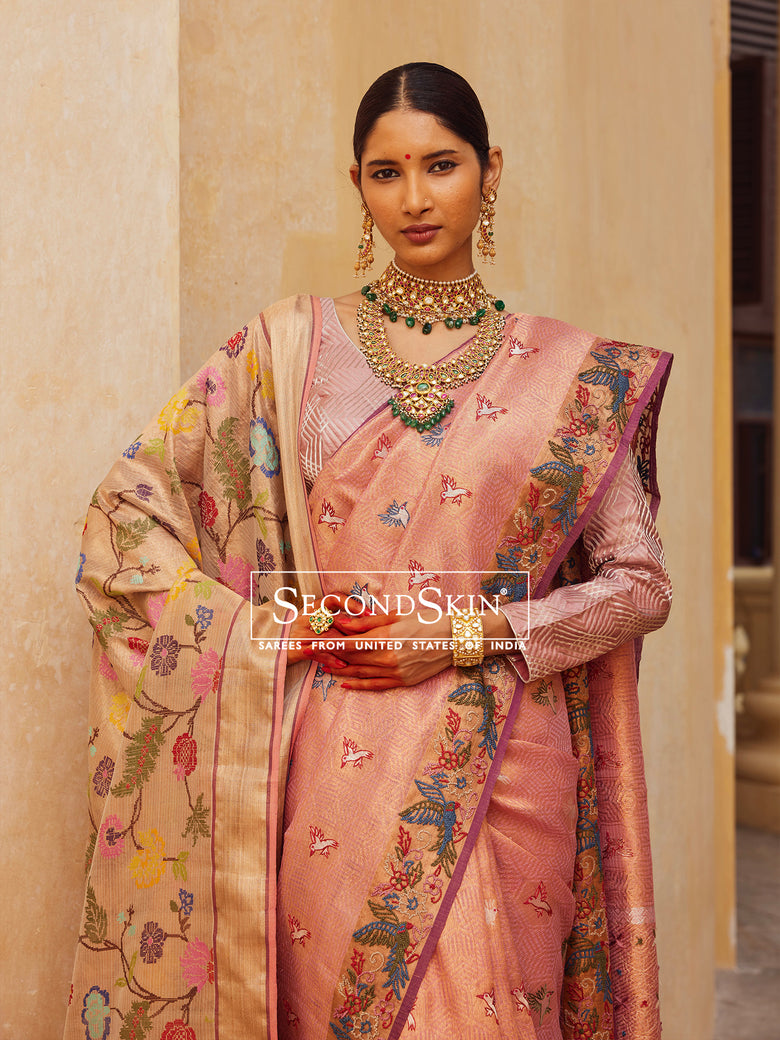 Tissue Zari Kota French-Knot Saree