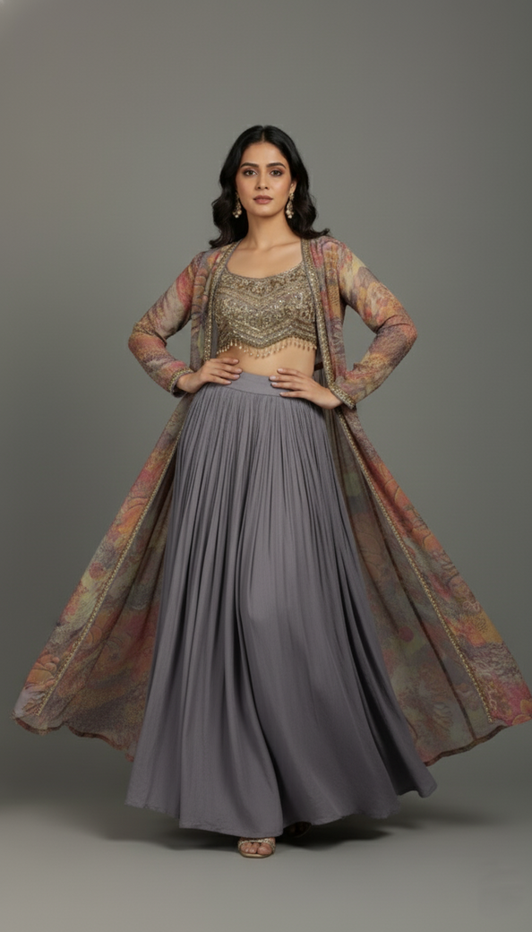 Indo Western Cape Set