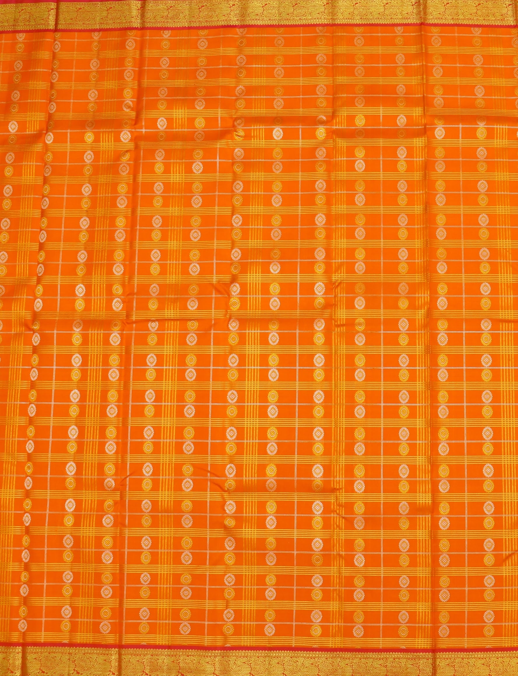 Radiant Sunshine: Traditional Kanjeevaram Silk Saree