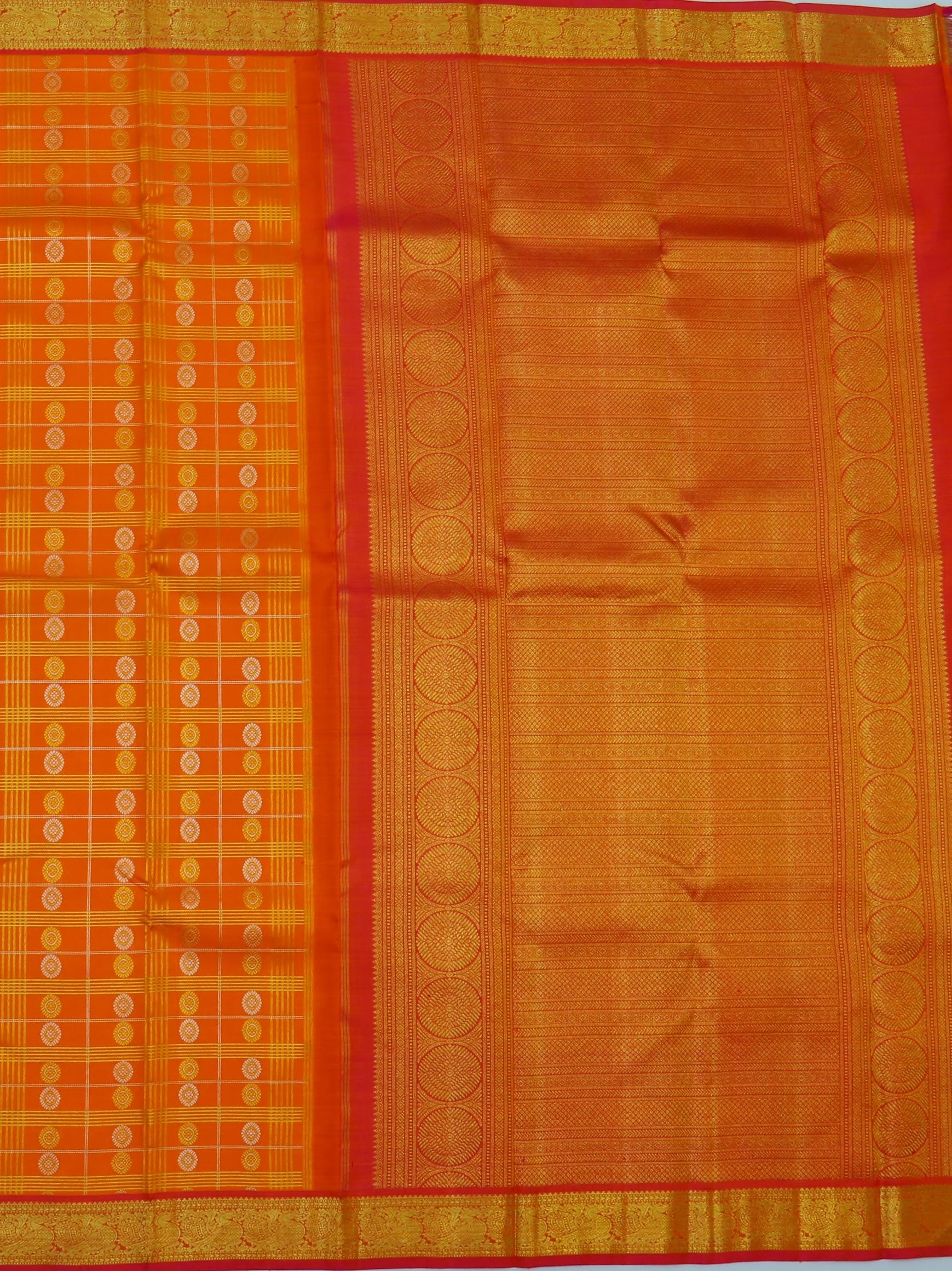 Radiant Sunshine: Traditional Kanjeevaram Silk Saree