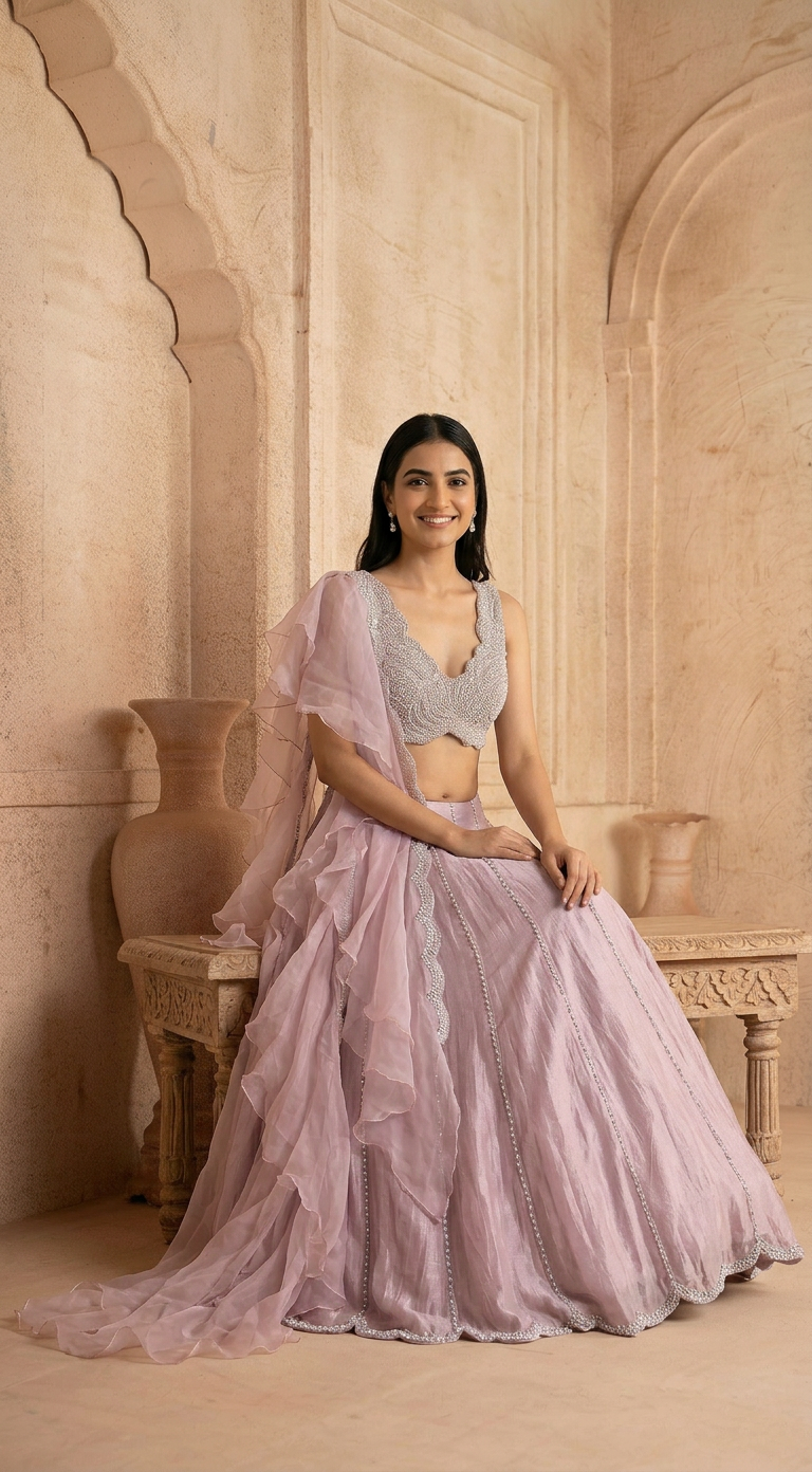Lilac Lehenga Set