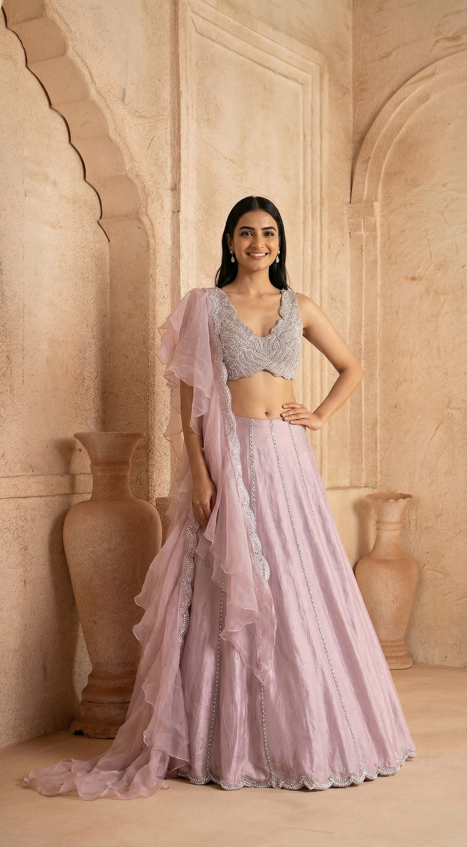 Lilac Lehenga Set