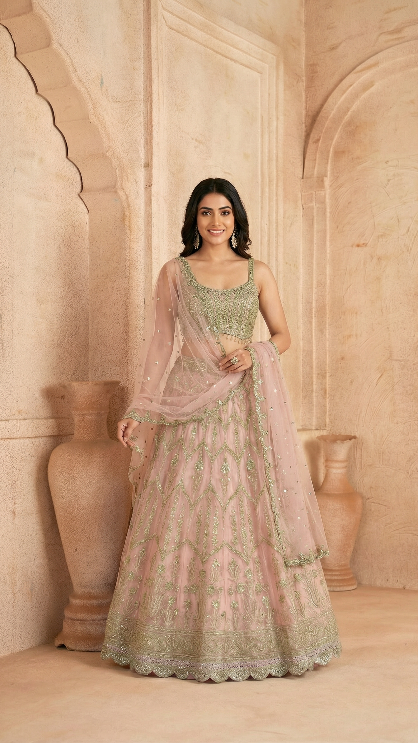 Light-Pink Lehenga Set