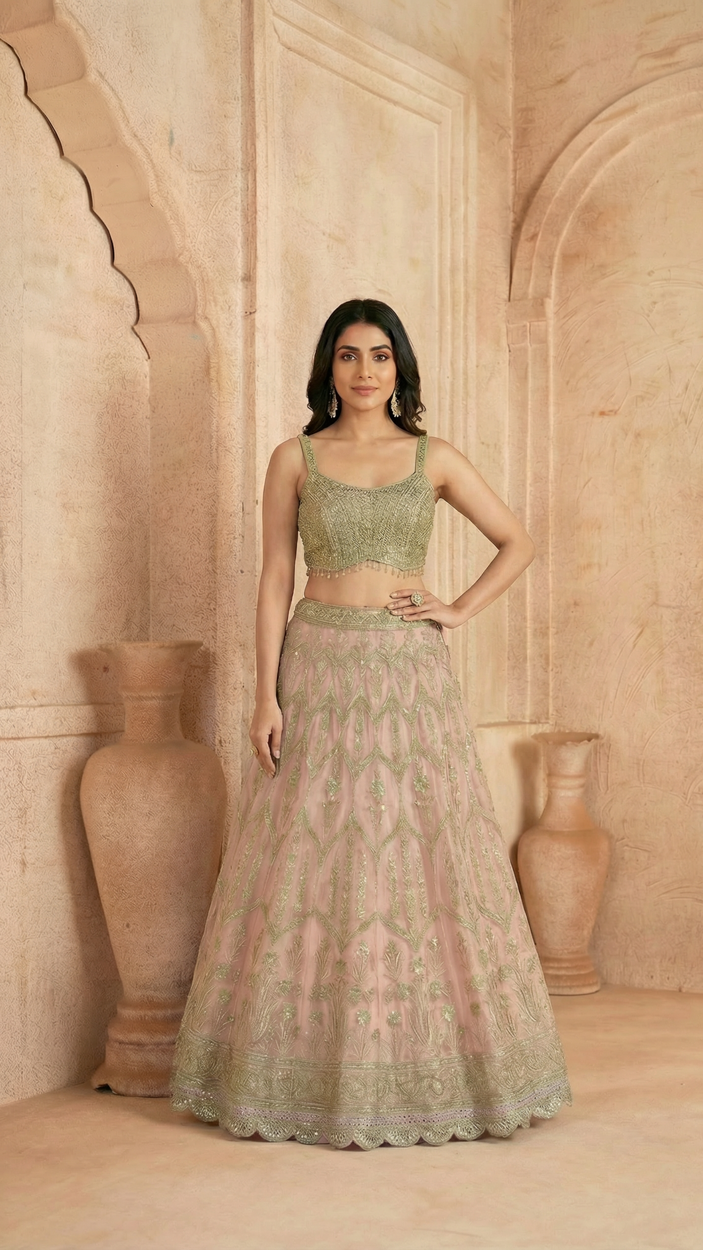 Light-Pink Lehenga Set