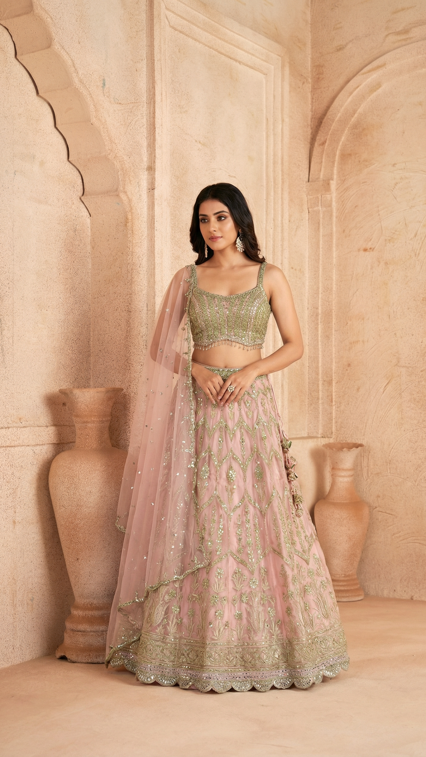 Light-Pink Lehenga Set