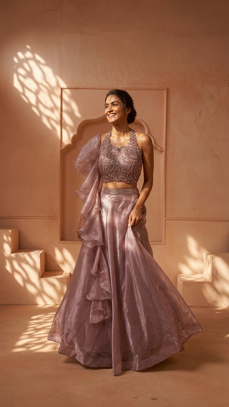 Lilac Lehenga Set