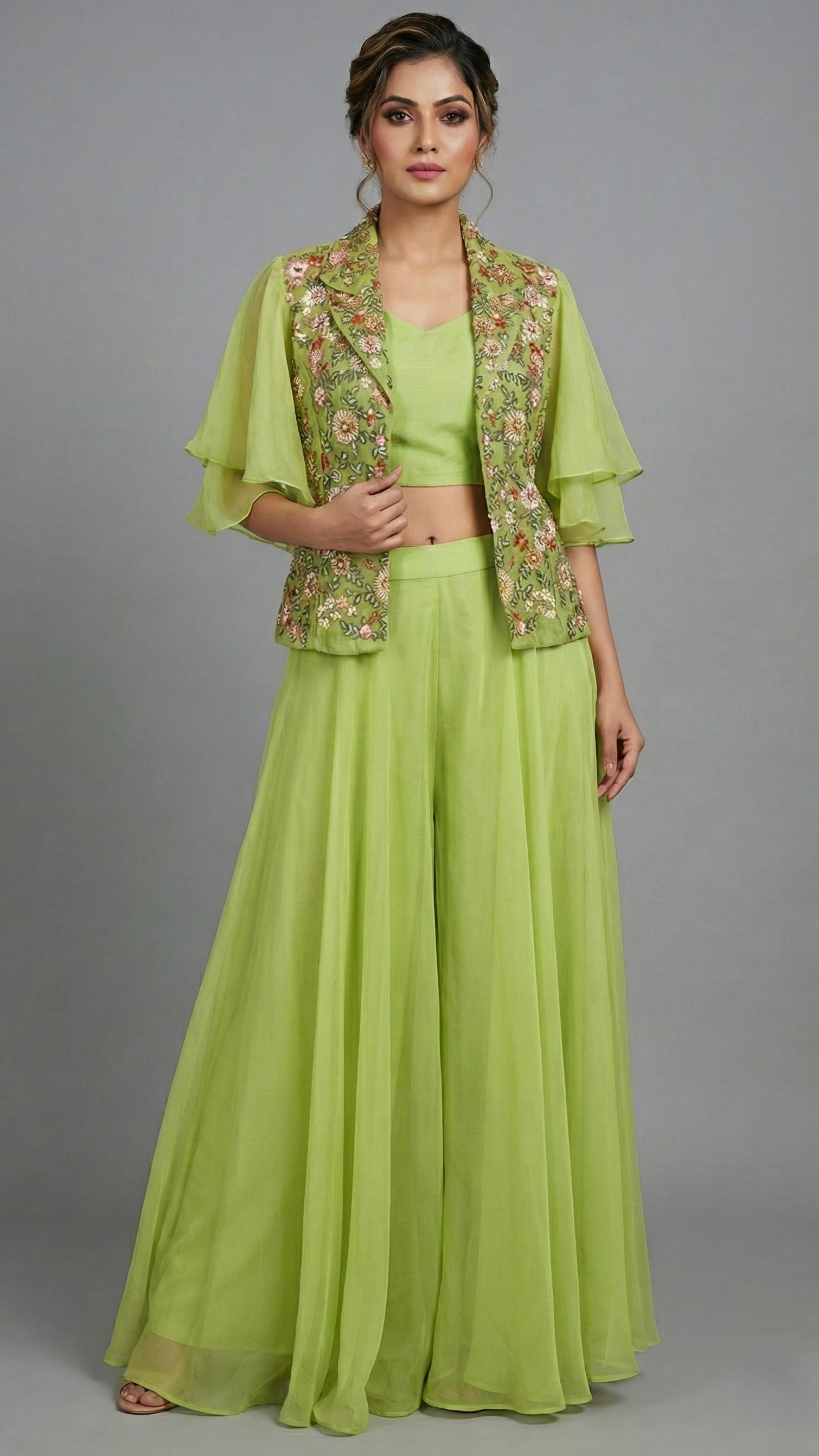 Green Indo-Western Palazzo
