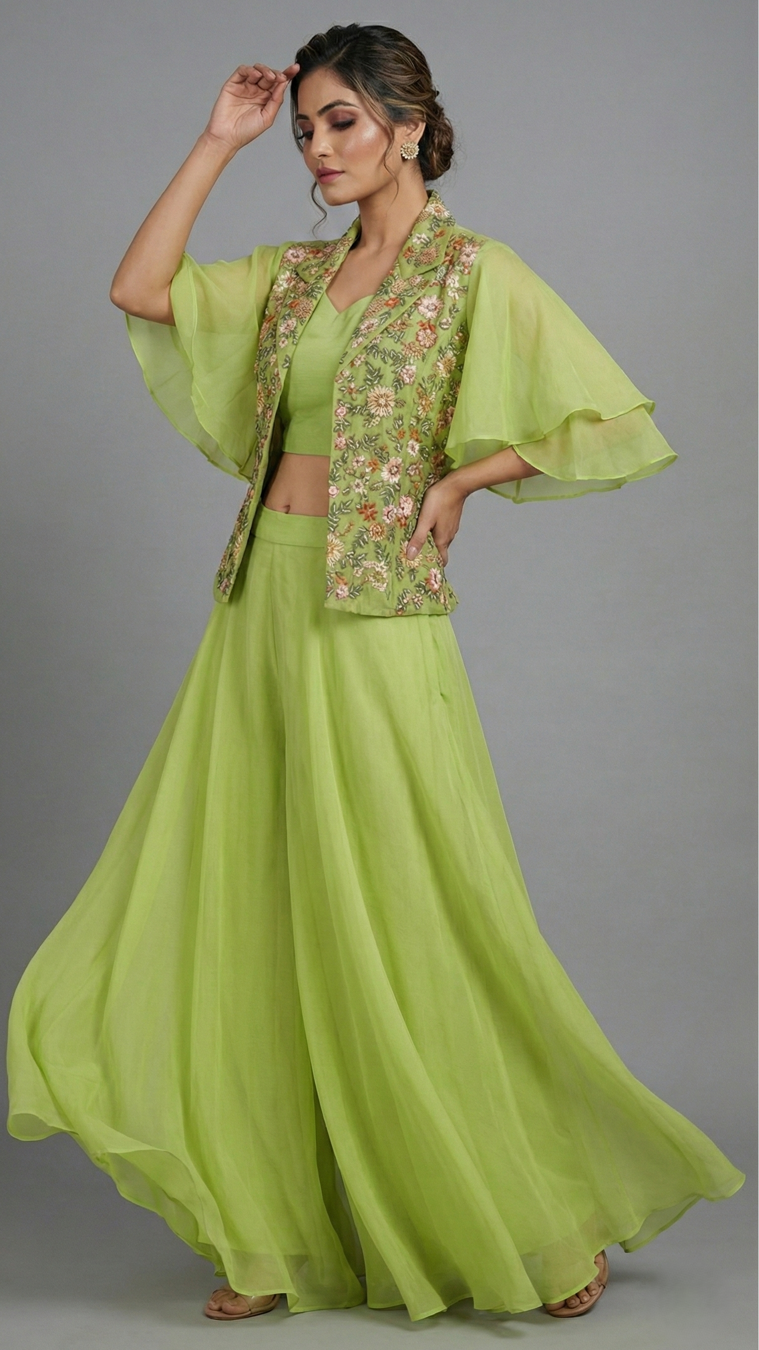 Green Indo-Western Palazzo