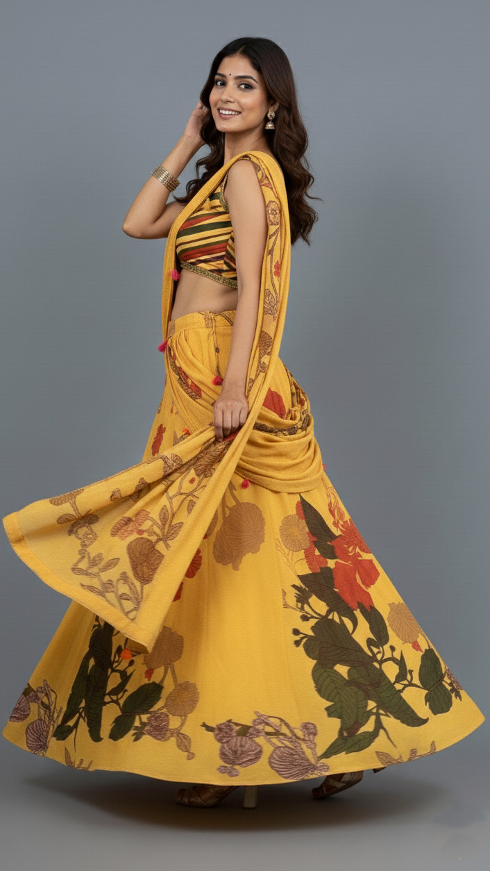 Ruffle Lehenga Set