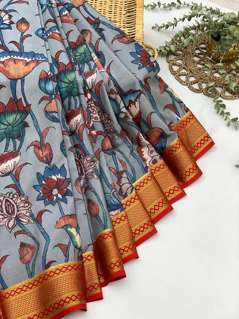 Mysore Silk Digital Printed Saree