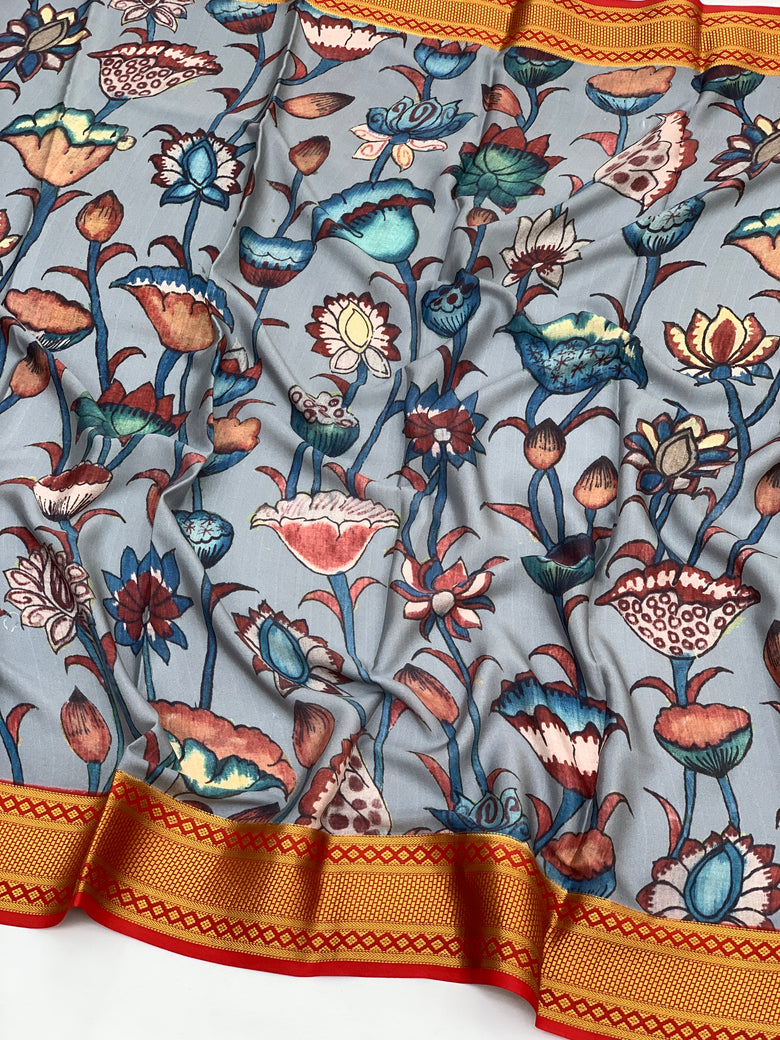 Mysore Silk Digital Printed Saree