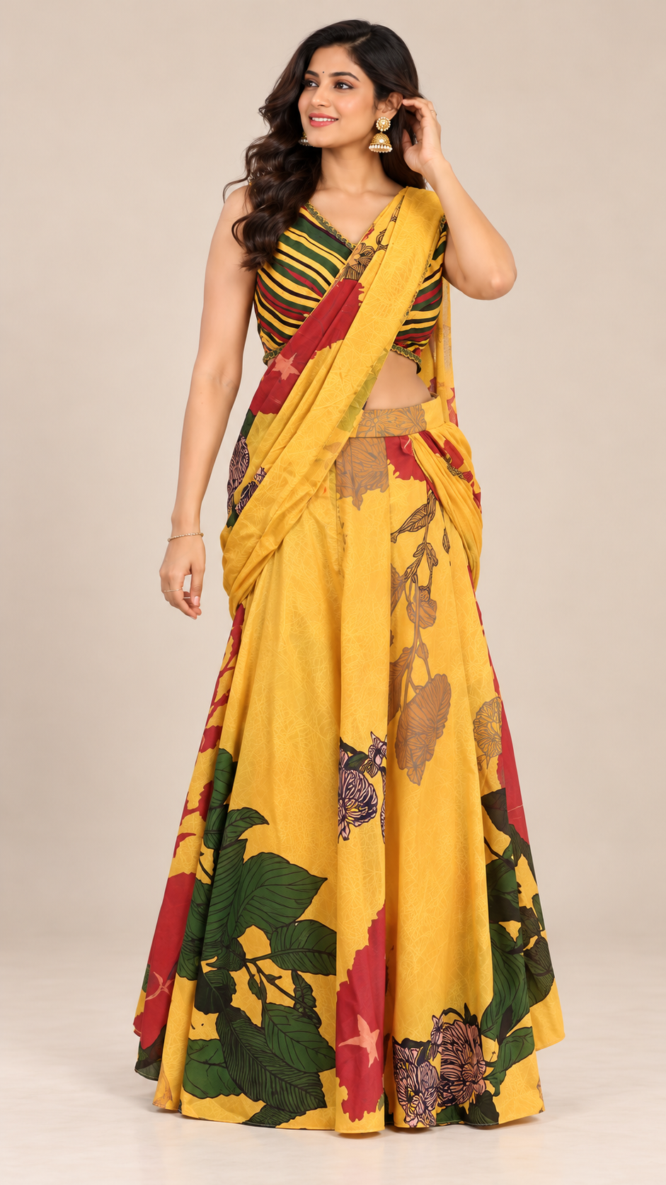 Ruffle Lehenga Set