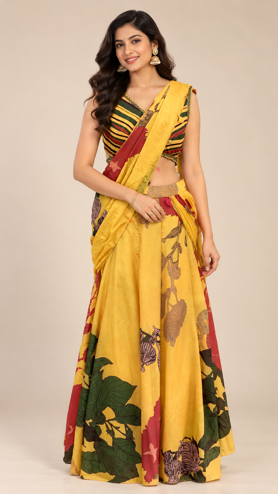 Ruffle Lehenga Set