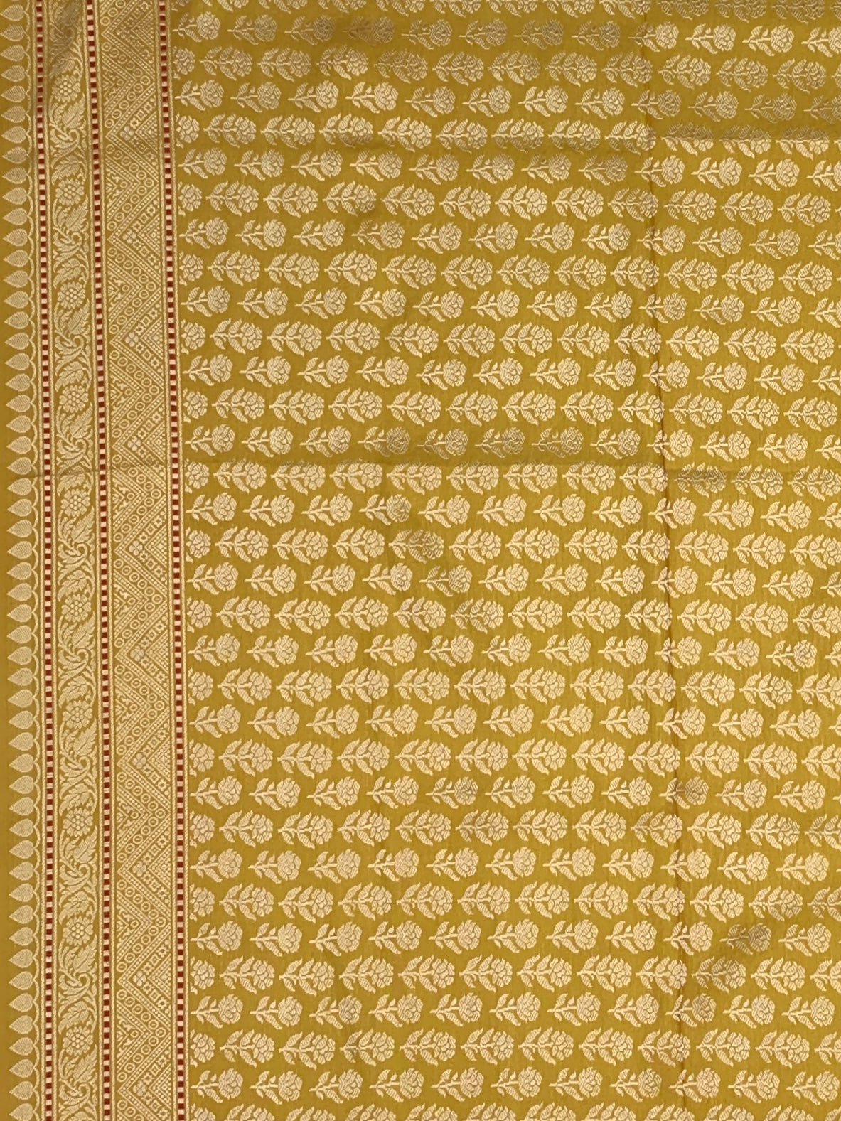 Exquisite Mustard Yellow Banarasi Silk Saree