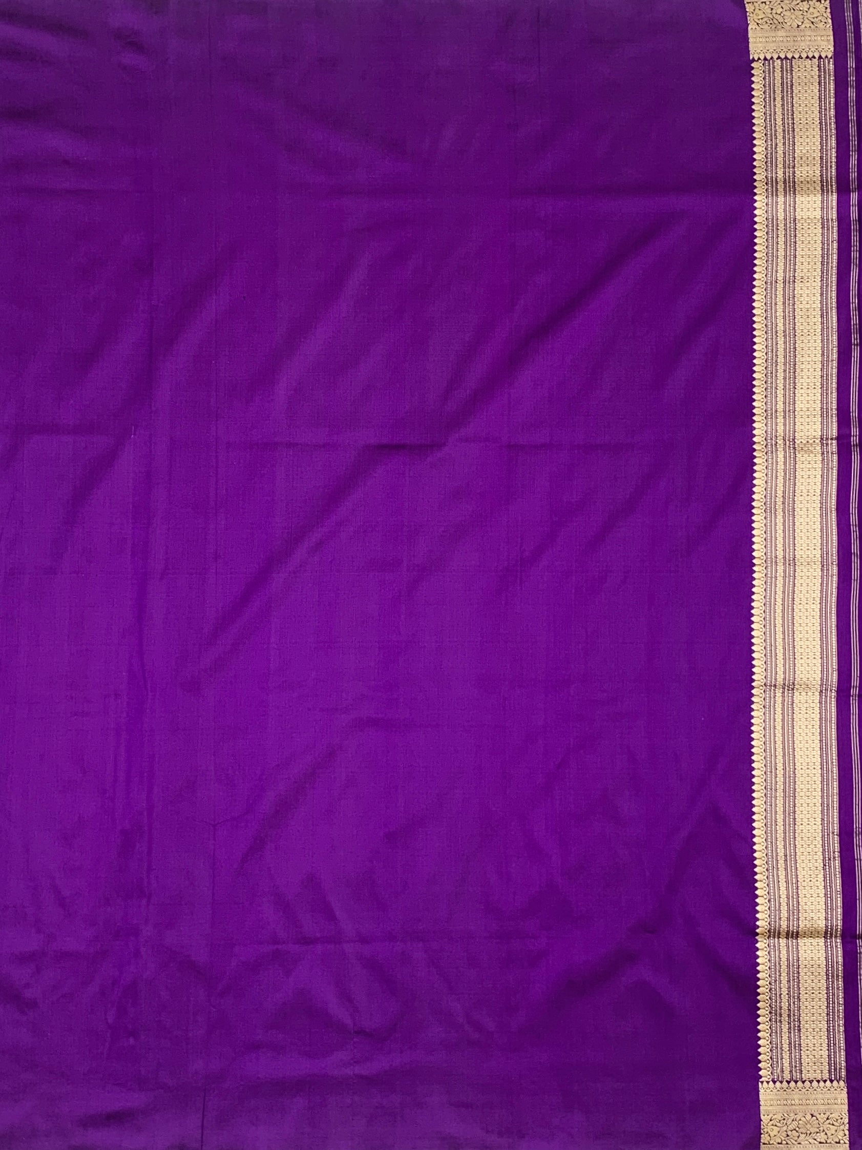 Royal Purple Banarasi Silk Saree with Meenakari Tree-of-Life Motifs