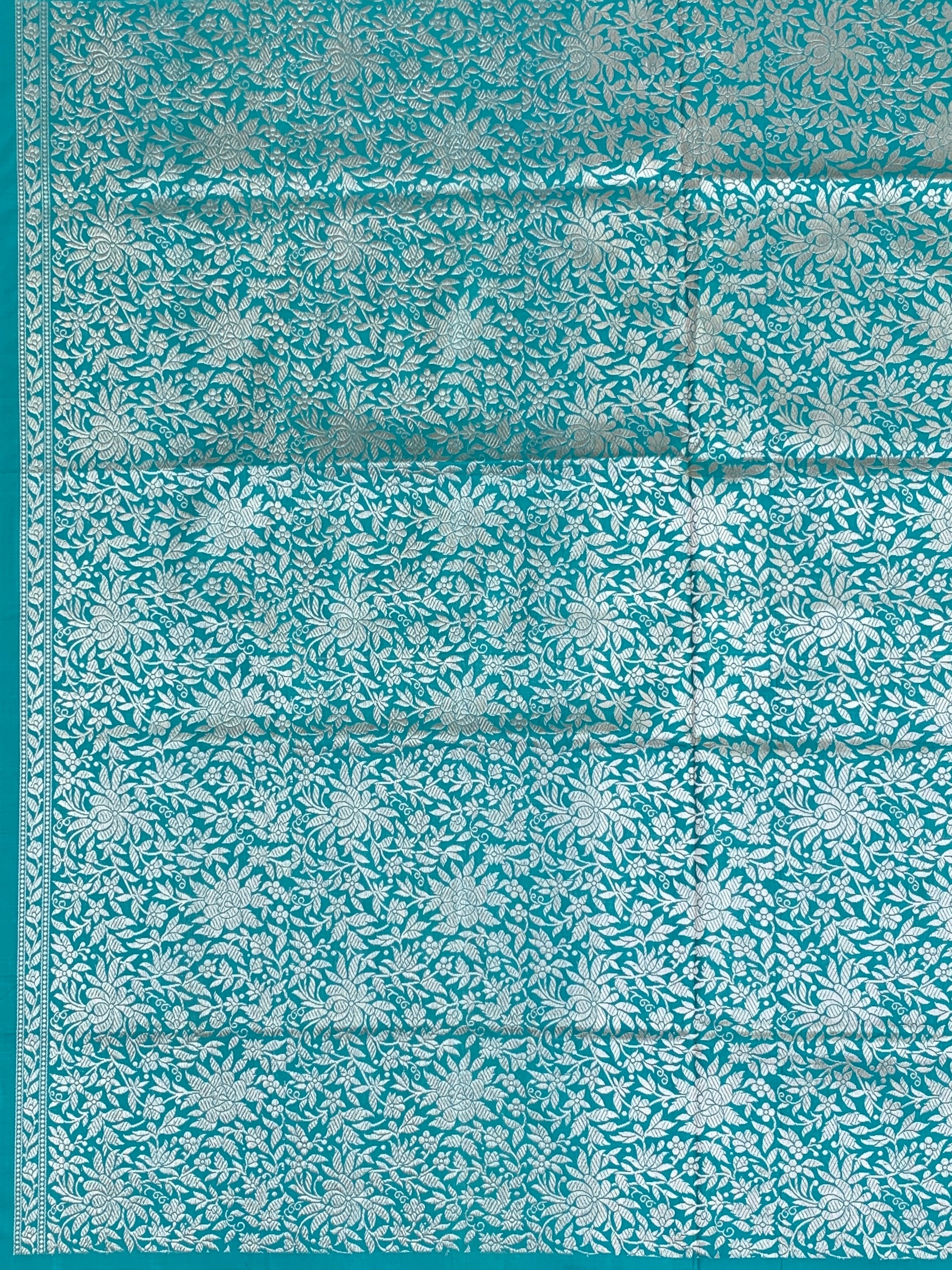 Handwoven Seafoam Green Banarasi Silk Saree