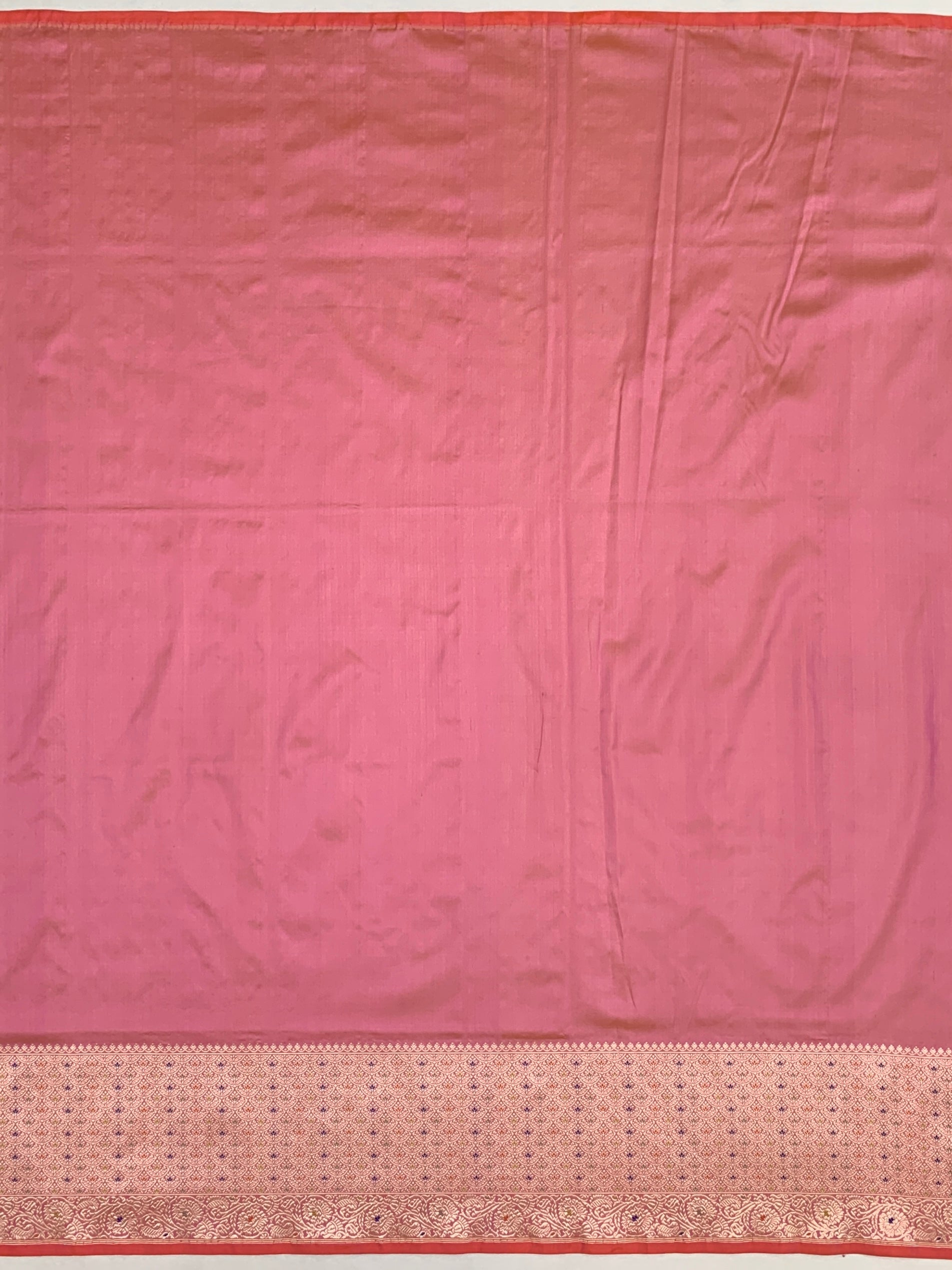 Exquisite Rose Pink Banarasi Silk Saree