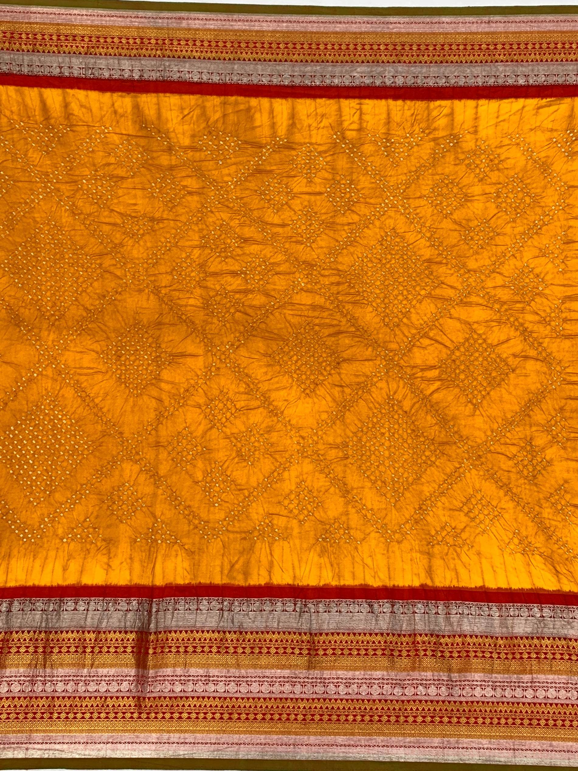 Kanjeevaram Silk Tie-Dye Bandhani Saree