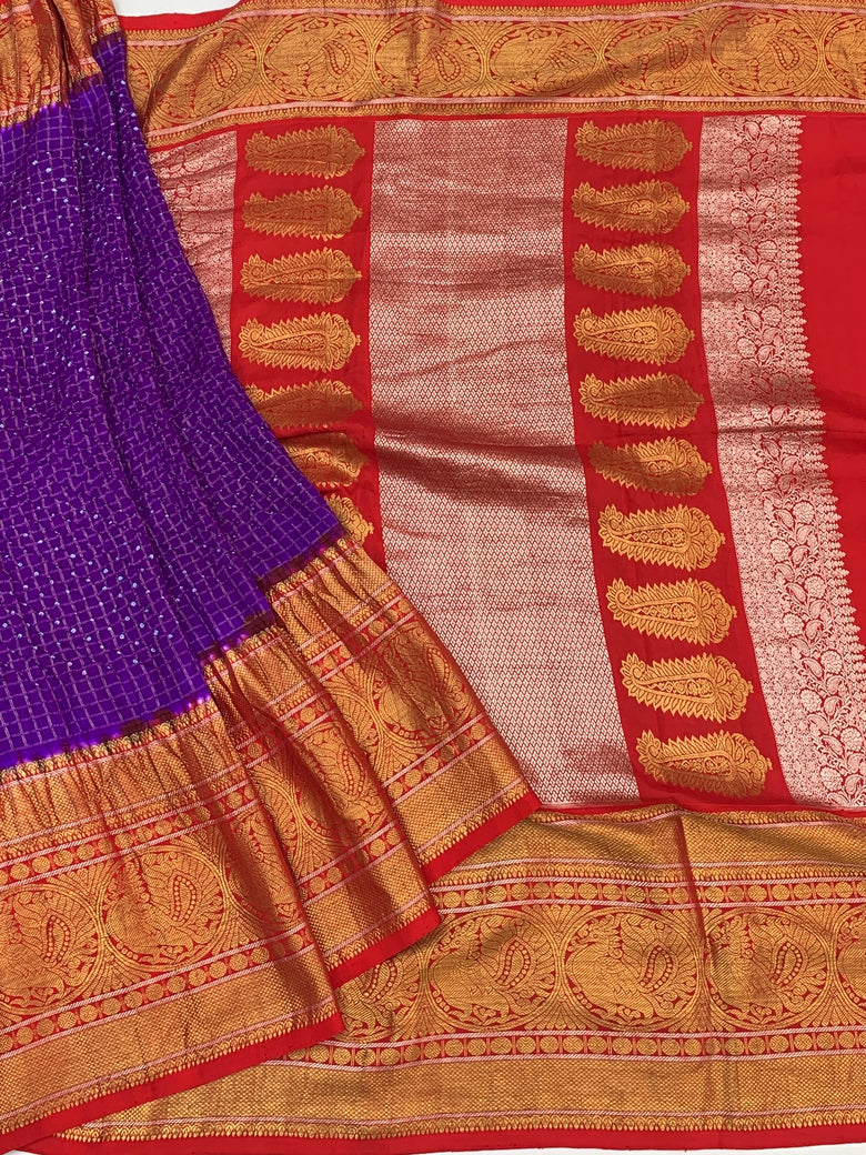 Kanjeevaram Silk Meets Heritage Bandhani: A Royal Fusion Saree