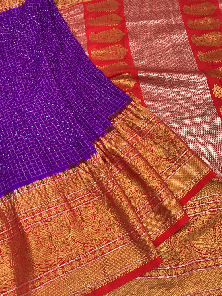 Kanjeevaram Silk Meets Heritage Bandhani: A Royal Fusion Saree