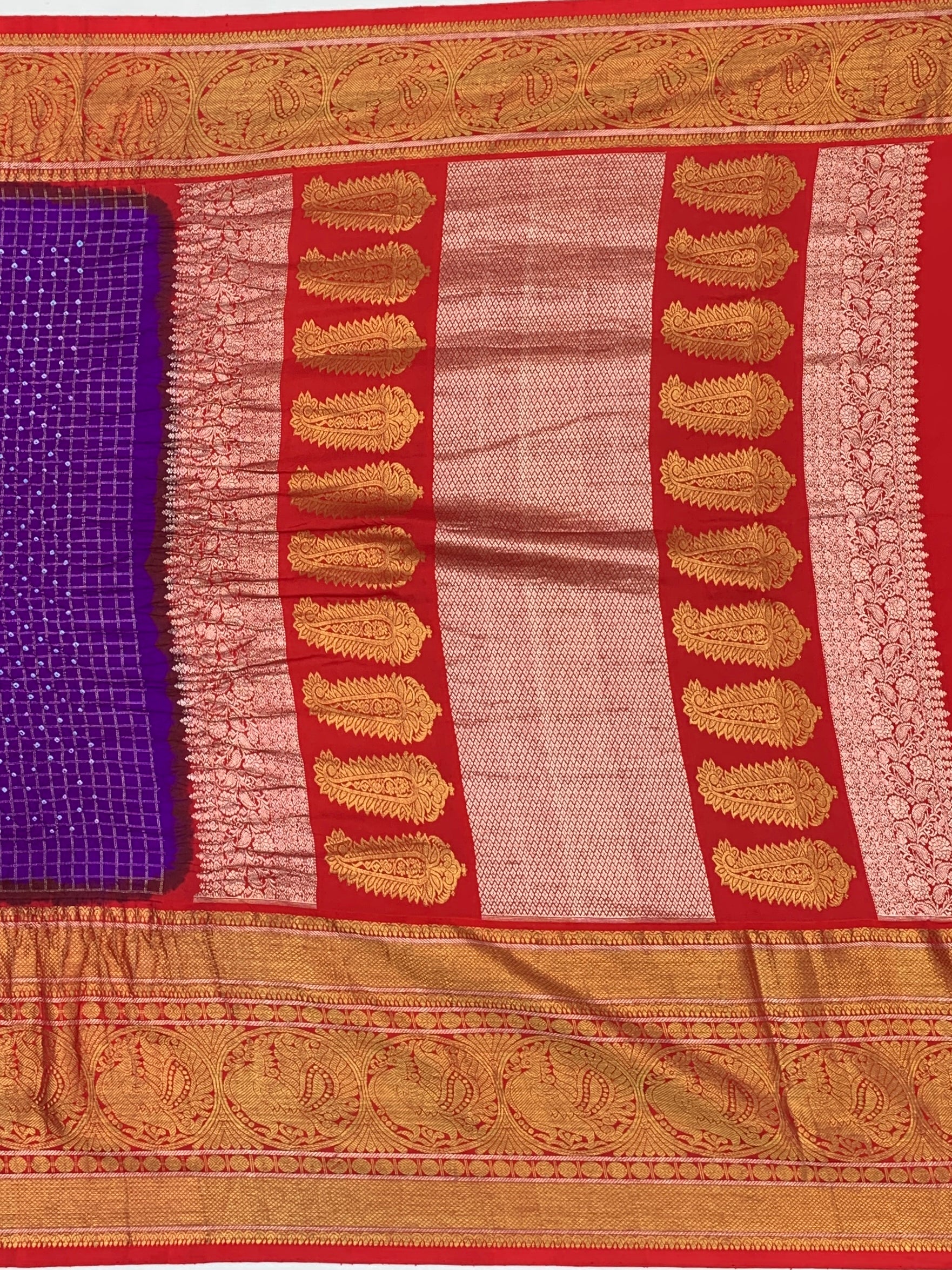 Kanjeevaram Silk Meets Heritage Bandhani: A Royal Fusion Saree