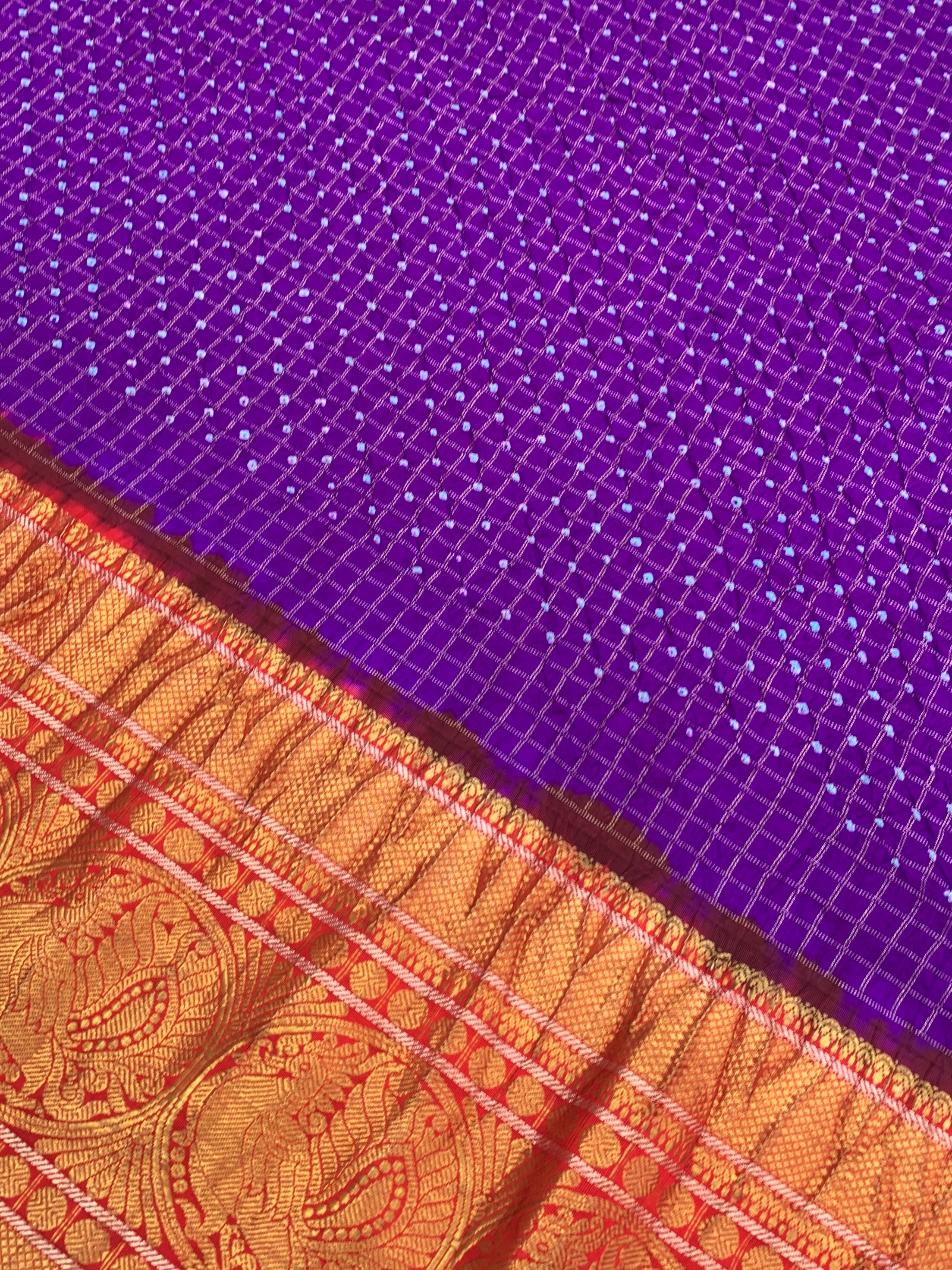 Kanjeevaram Silk Meets Heritage Bandhani: A Royal Fusion Saree