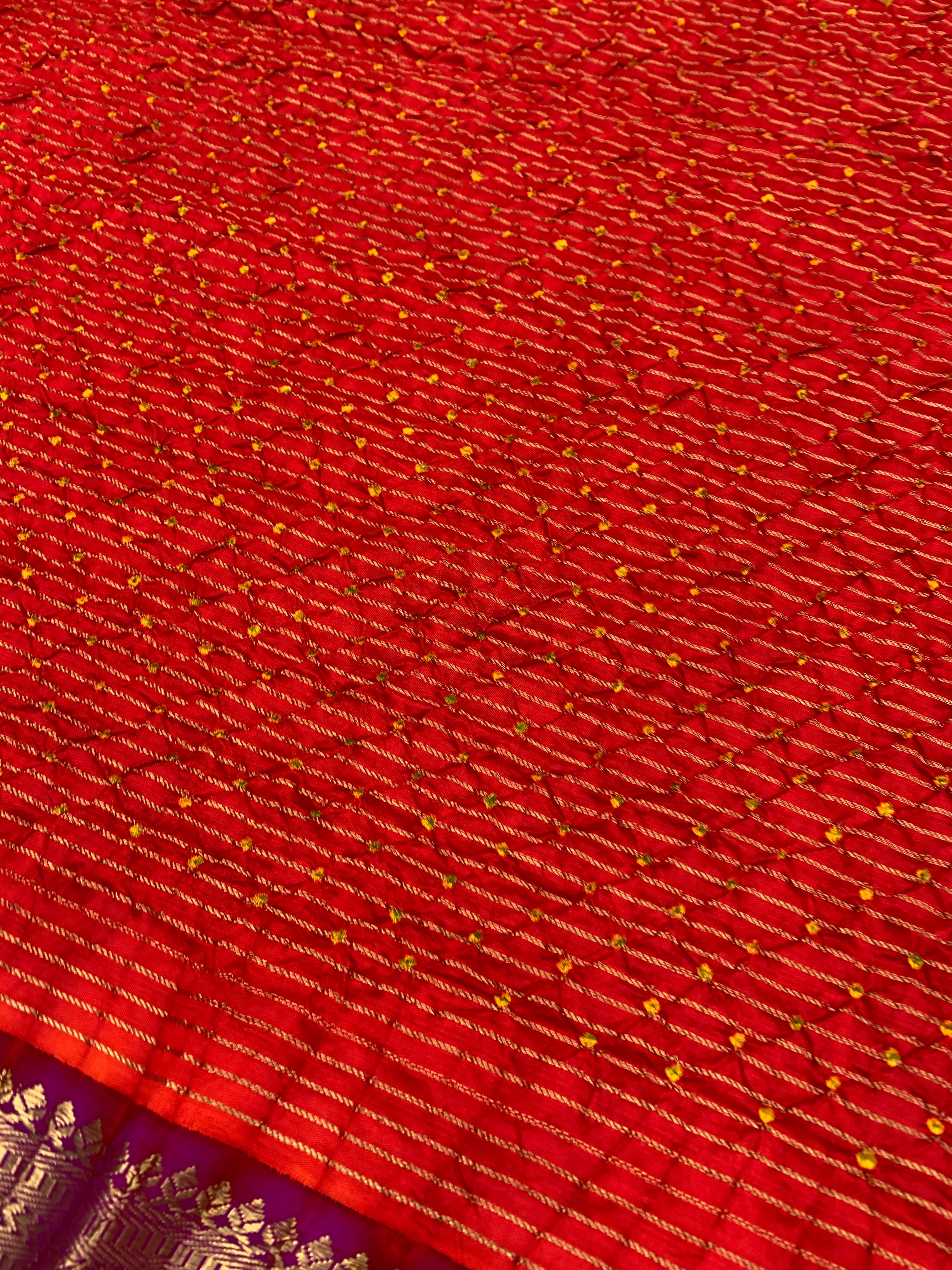 Kanjeevaram Silk Tie-Dye Bandhani Saree