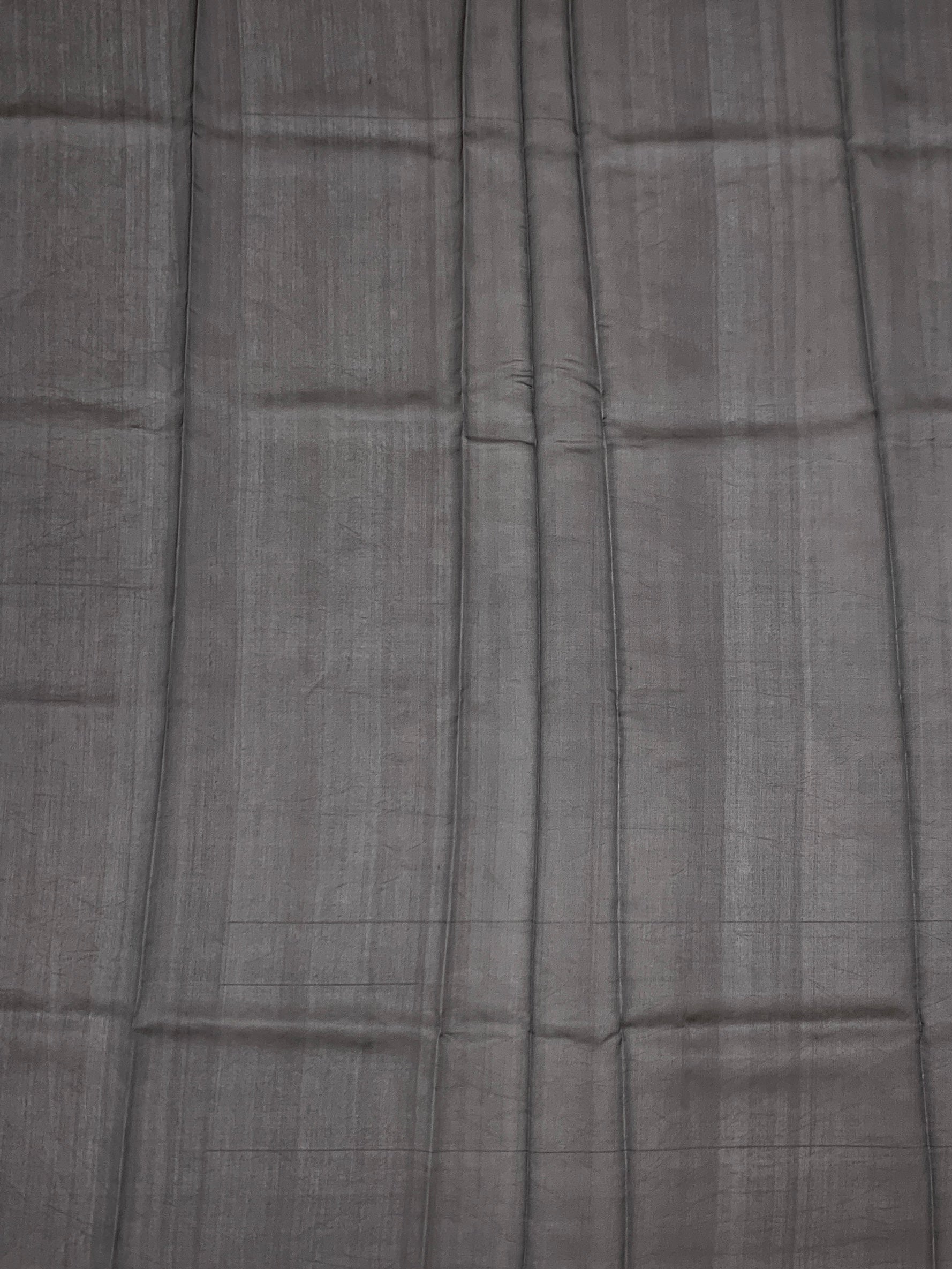 Midnight Bloom: Handcrafted Black Chanderi Silk Saree