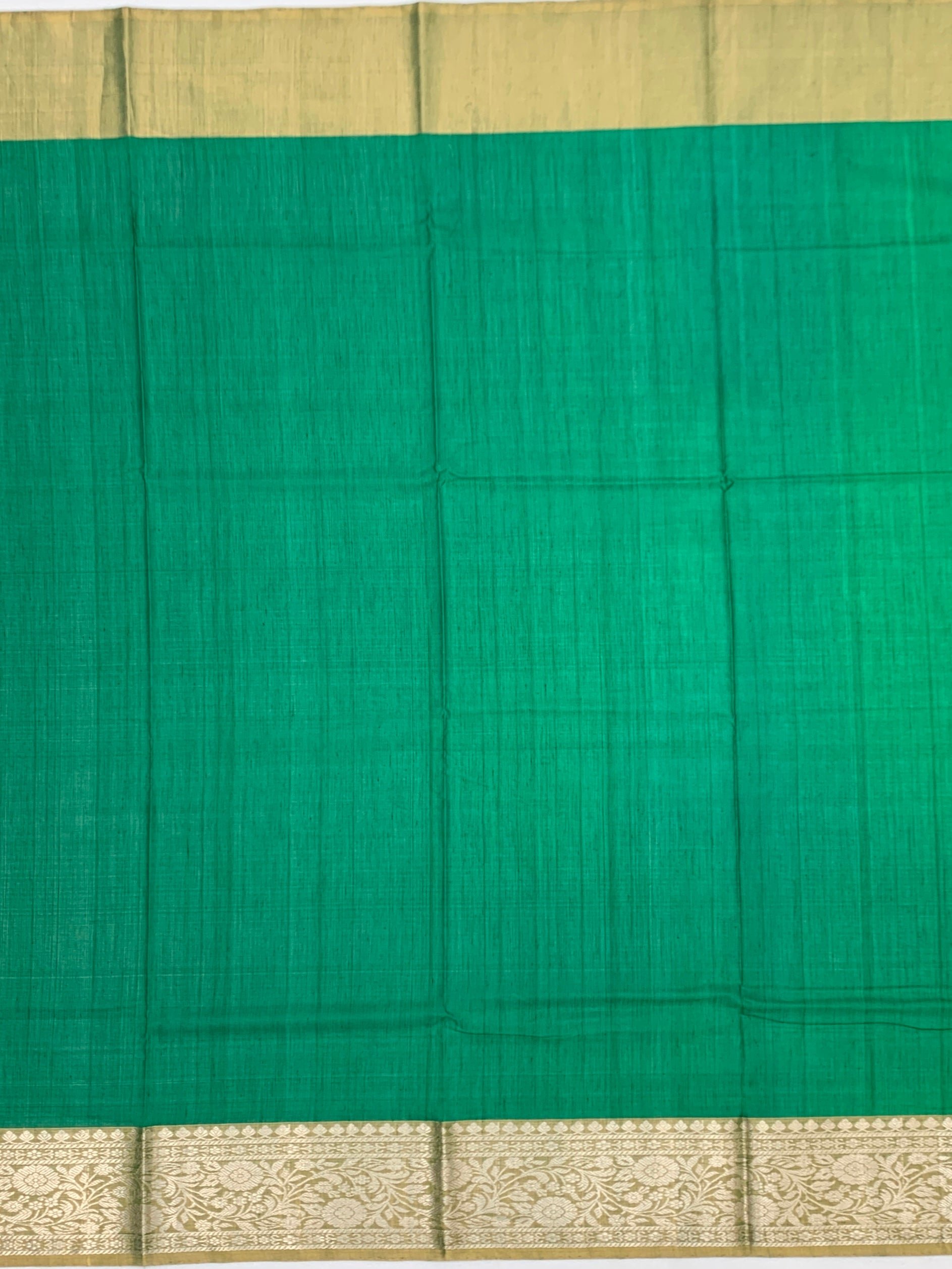 Emerald Elegance: Handcrafted Chanderi Silk Saree