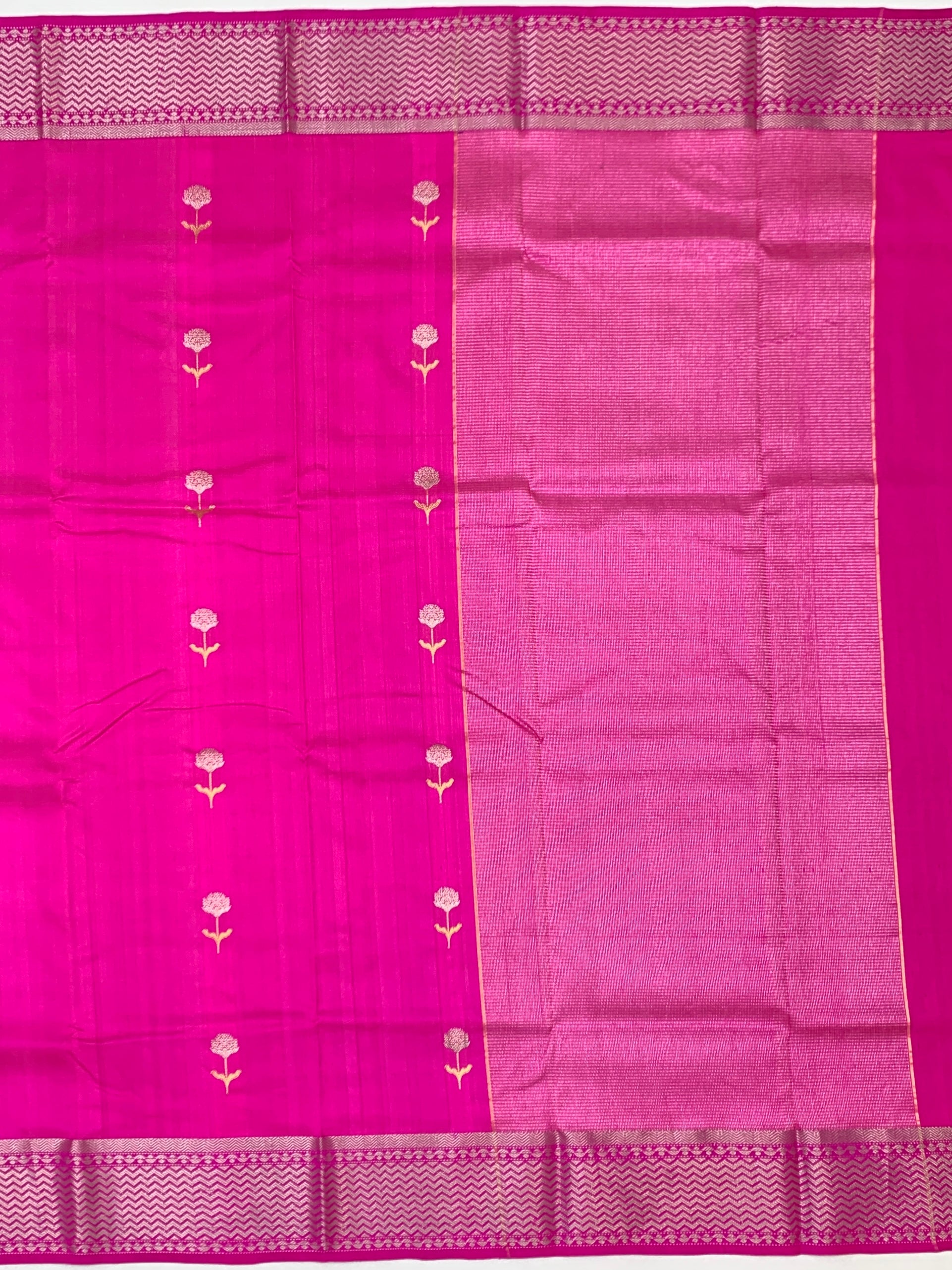 Rani Pink Chanderi Silk Saree