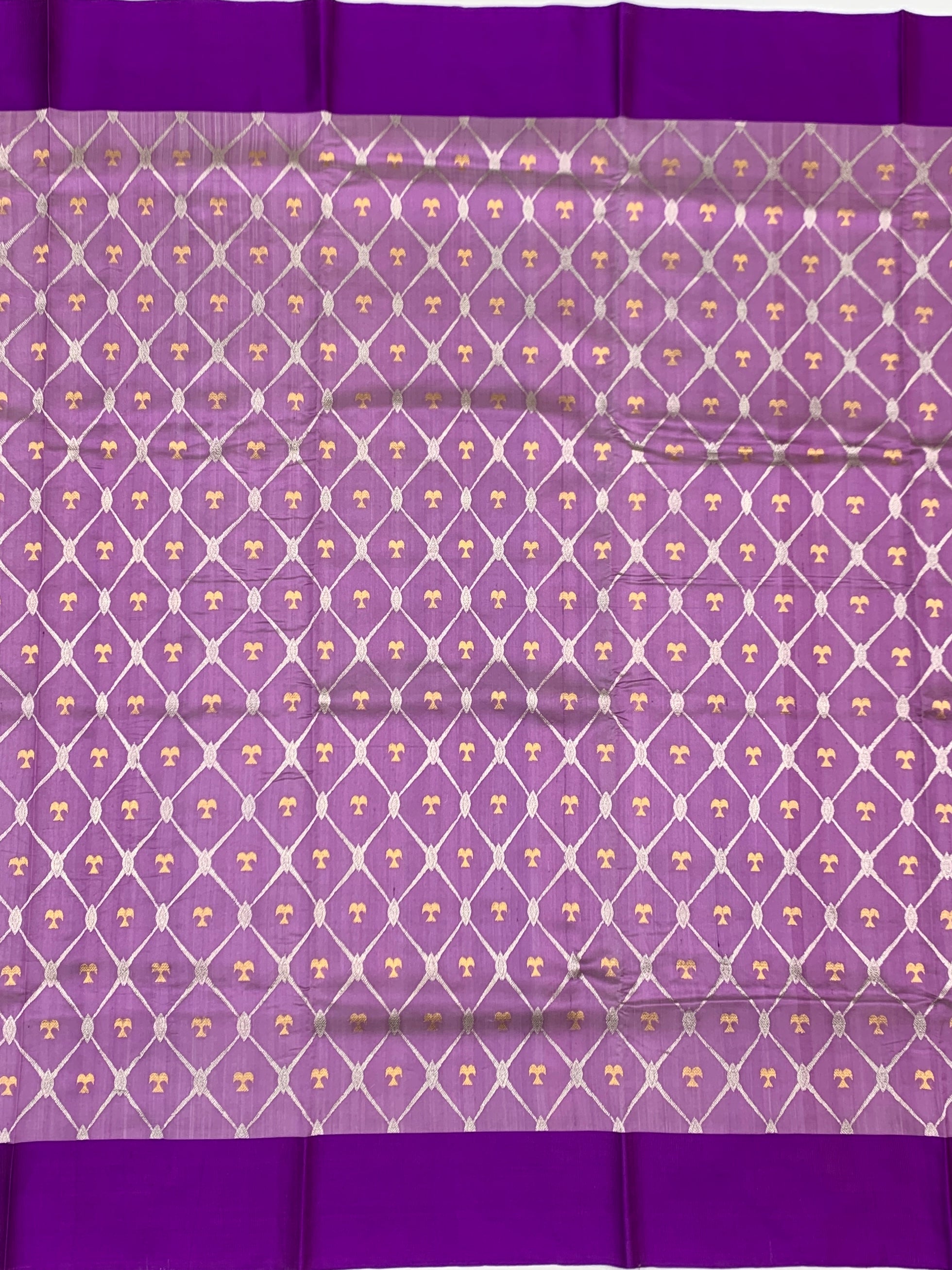 Exquisite Lilac & Royal Purple Chanderi Silk Saree