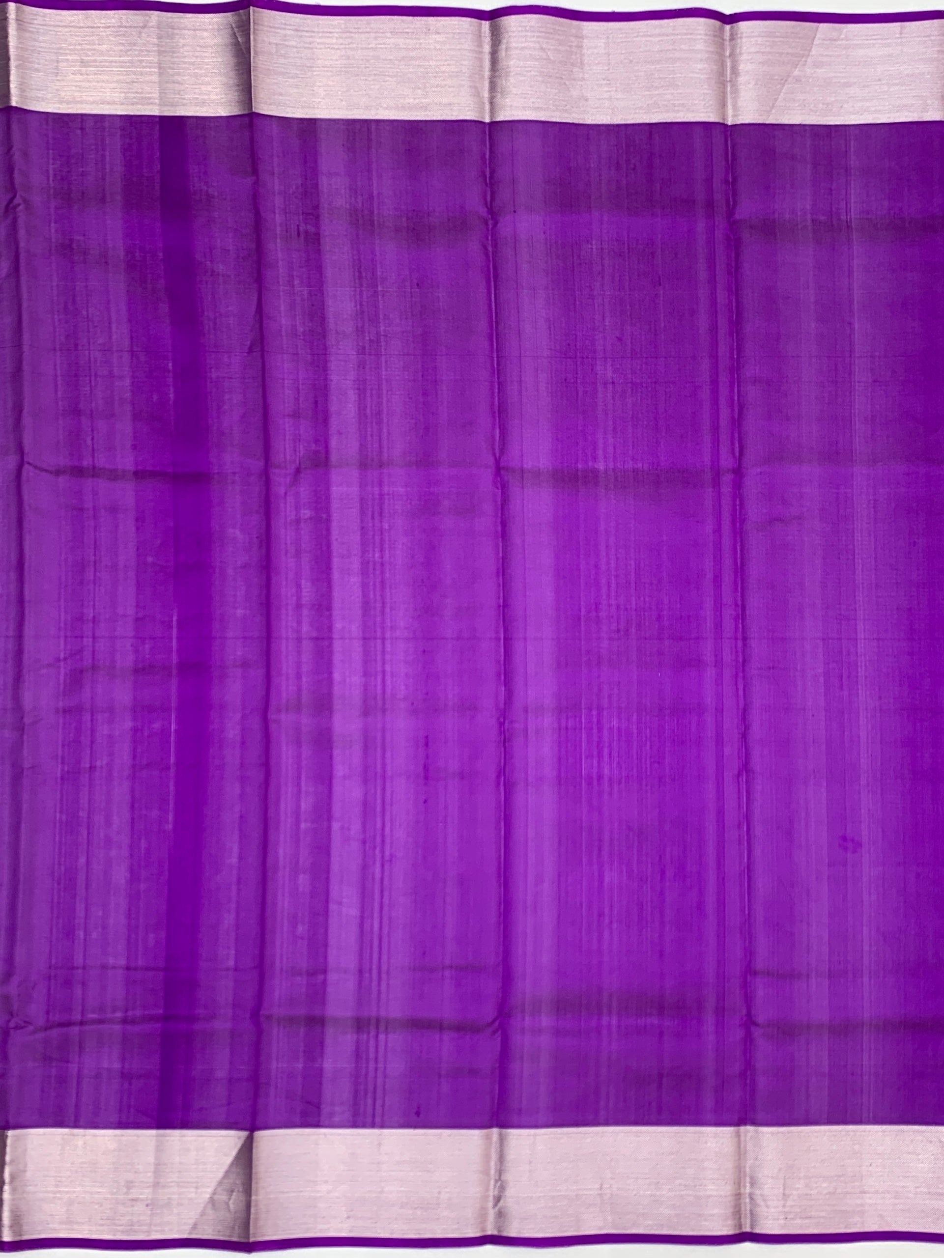 Royal Purple Chanderi Silk Saree with Geometric Butti