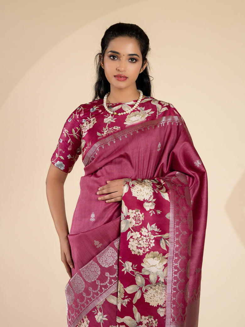 Tussore Saree