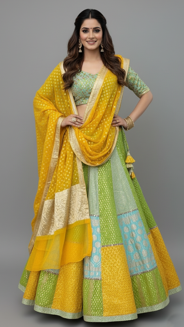 Banarasi Lehenga In Multi-Colour
