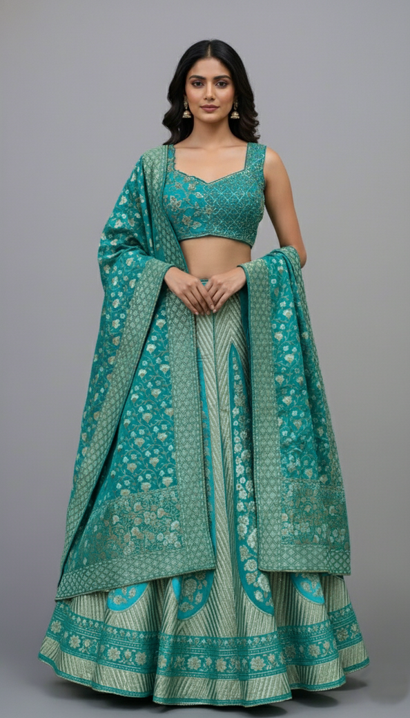 Sea-Green Lehenga Set
