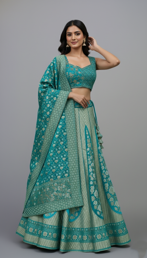 Sea-Green Lehenga Set